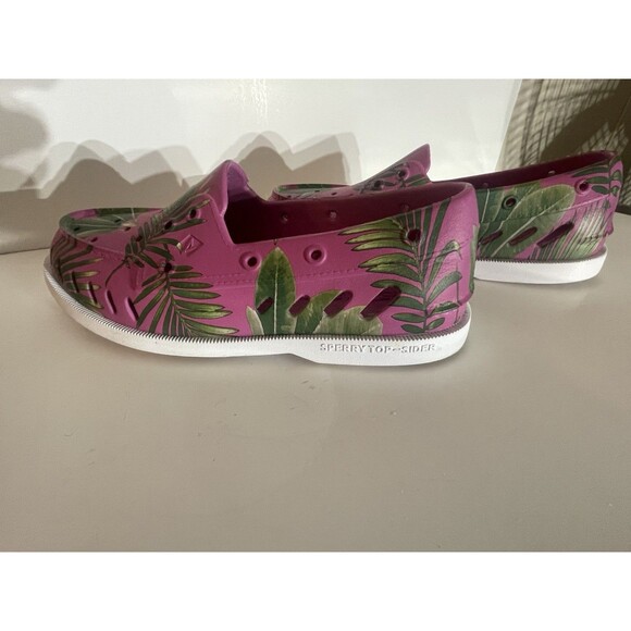 Sperry Too Sider shoes women Pink With Palm Trees Size 9 - Picture 6 of 6